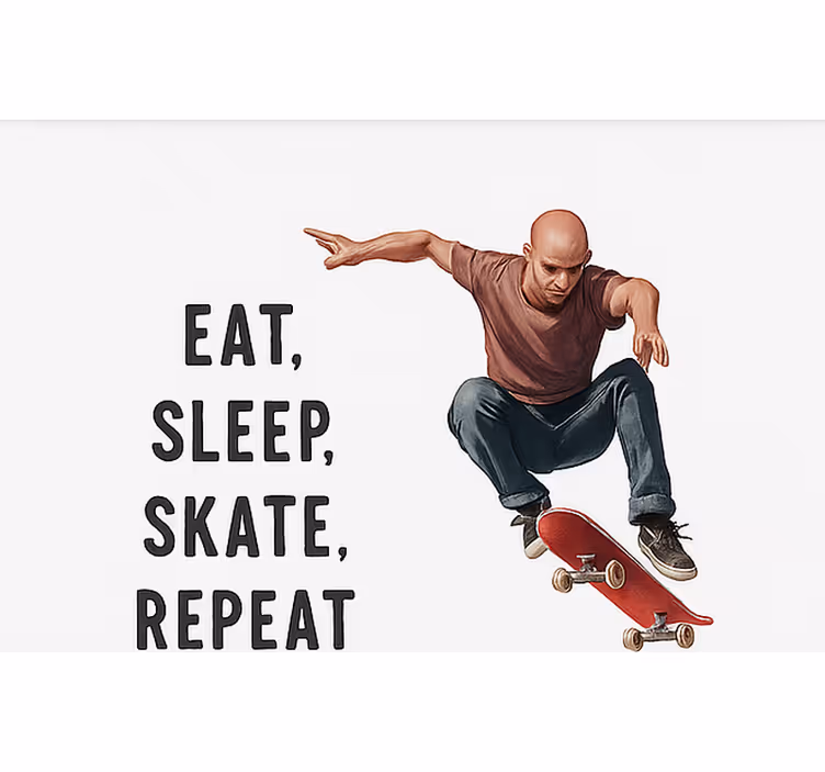 Pολό για εφήβους εκτύπωση skateboard - TenStickers