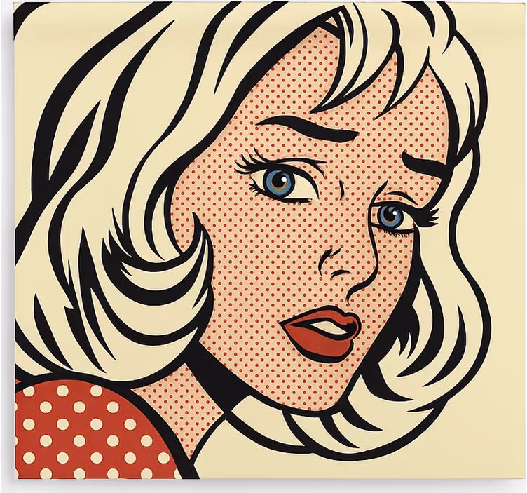 Pολό για εφήβους κορίτσι pop art - TenStickers