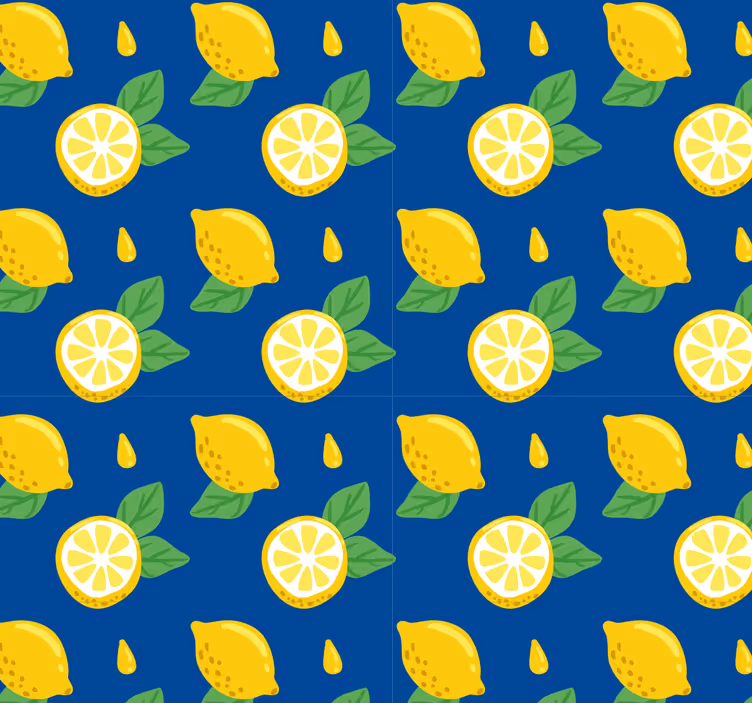 Πολό κουζίνας με σχέδια λεμονιών στο χέρι - TenStickers