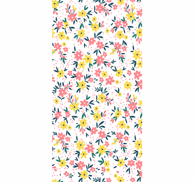 Pολό για γραφεία flowerprint 'ifuru' Λευκό - TenStickers