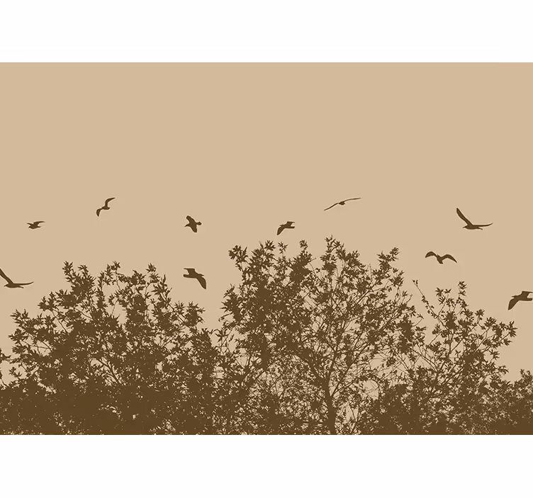 Ρολό κουζίνας με λουλούδια και πουλιά της άνοιξης - TenStickers