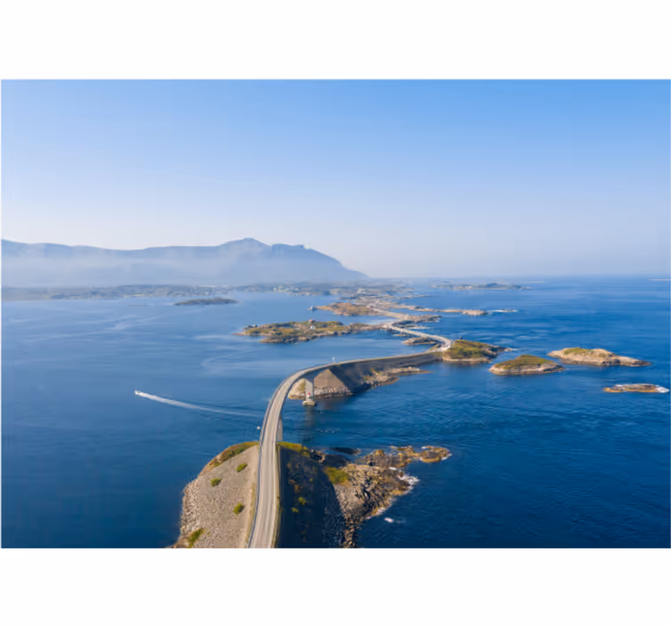 Ρολό κουρτίνα για σαλόνι Δρόμος Ατλαντικού Νορβηγία - TenStickers