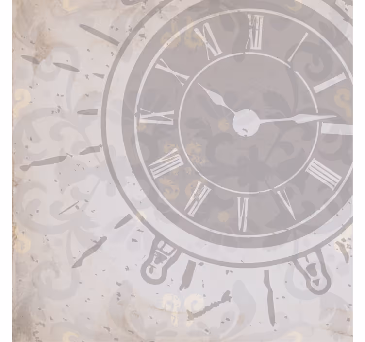 Ρολό κουρτίνα για σαλόνι λευκό ρολόι shabby chic με λόγια - TenStickers