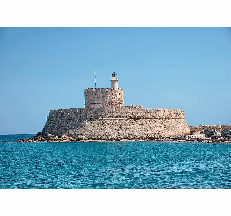 Pολό για την κρεβατοκάμαρα Απομεινάρια του Κολοσσού Ρόδου - TenStickers