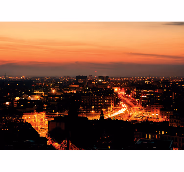 Ρολό για την κρεβατοκάμαρα νυχτερινή παν panorama wrocław - TenStickers