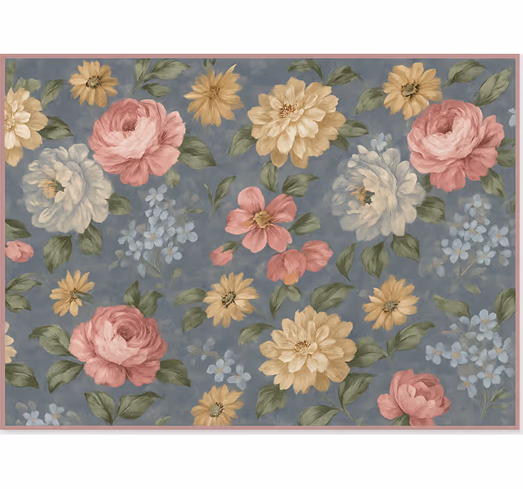 Ρολό κουρτίνα για σαλόνι με floral ζωγραφική εφέ - TenStickers