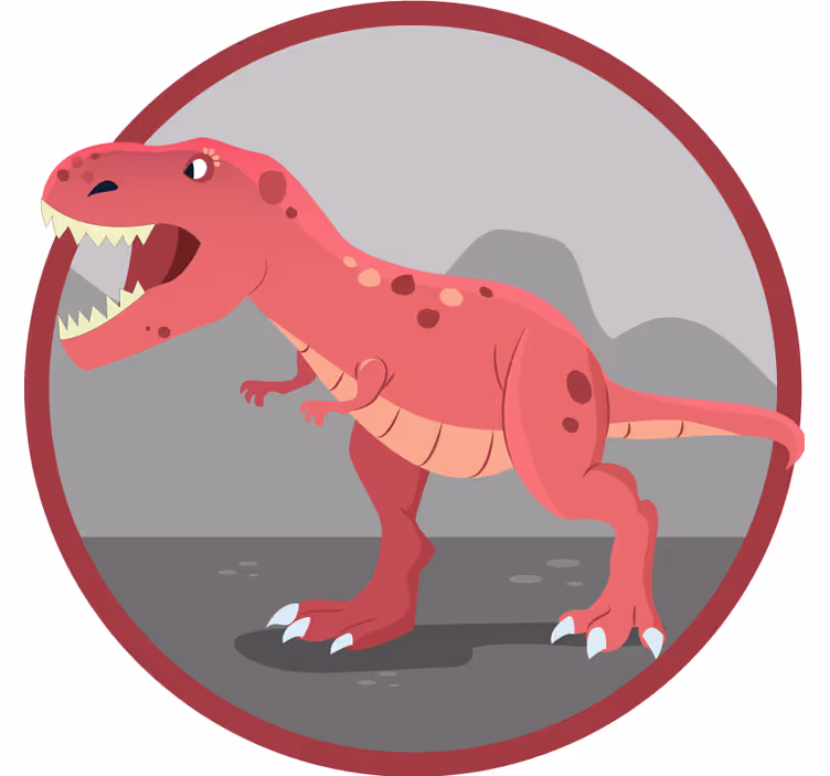 Πολό για παιδιά με εικονογράφηση t-rex που βρυχάται - TenStickers