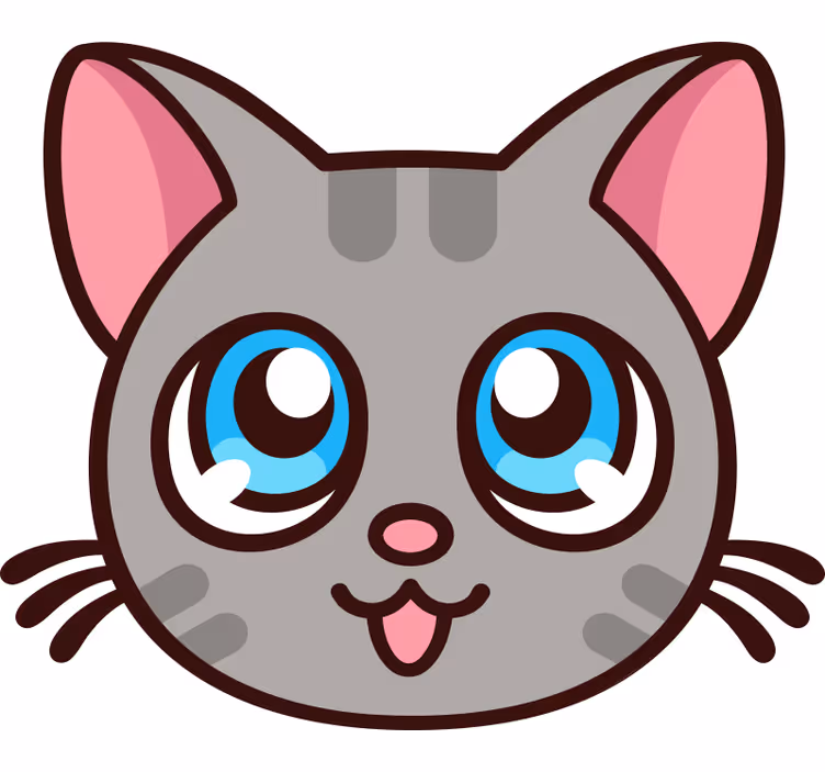 Ρολό για παιδιά με χαριτωμένη γάτα anime - TenStickers