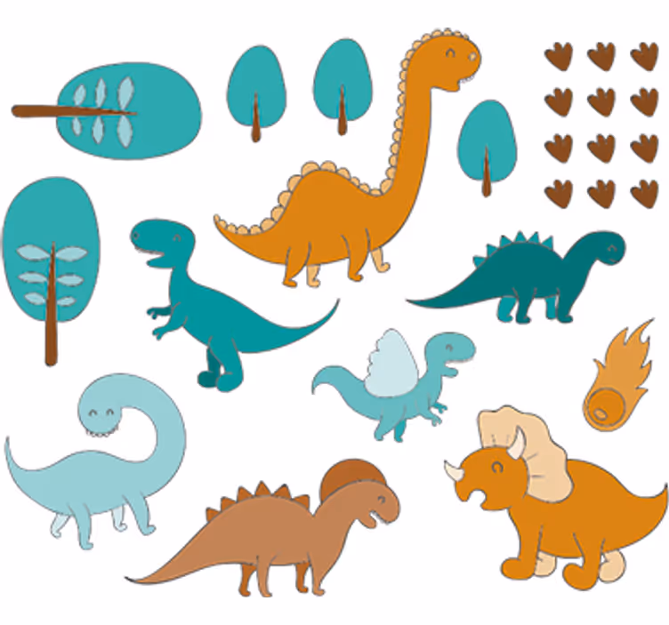 Πολό για παιδιά Αυτοκόλλητο τοπίο του jurassic - TenStickers