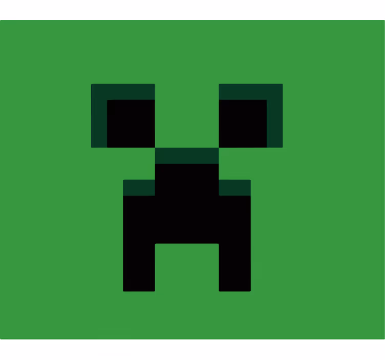 Ρολό στόρι για φορητό υπολογιστή σε πράσινο minecraft - TenStickers