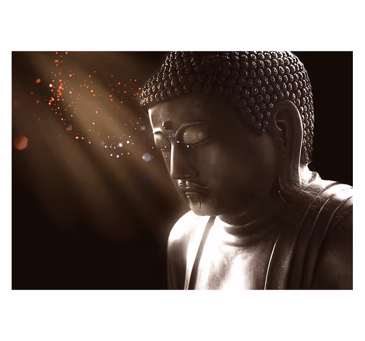Ρολό κουρτίνα zen Πορτραίτο Γαλήνιου Βούδα - TenStickers