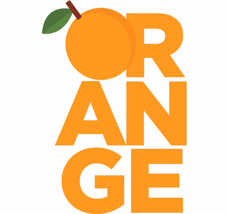Πορτοκαλί ρολό κουρτίνας αυτοκόλλητο κειμένου - TenStickers