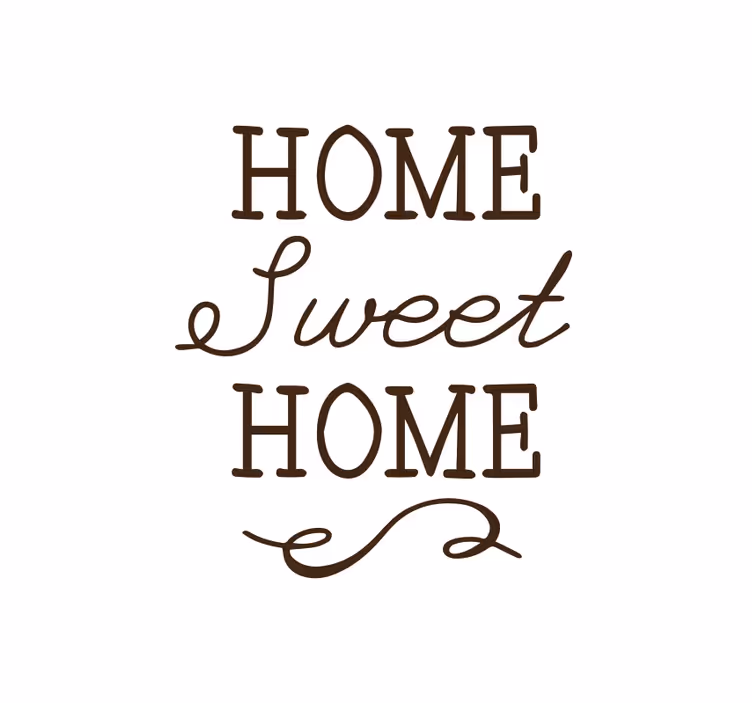Home sweet home κείμενο τυφλό - TenStickers