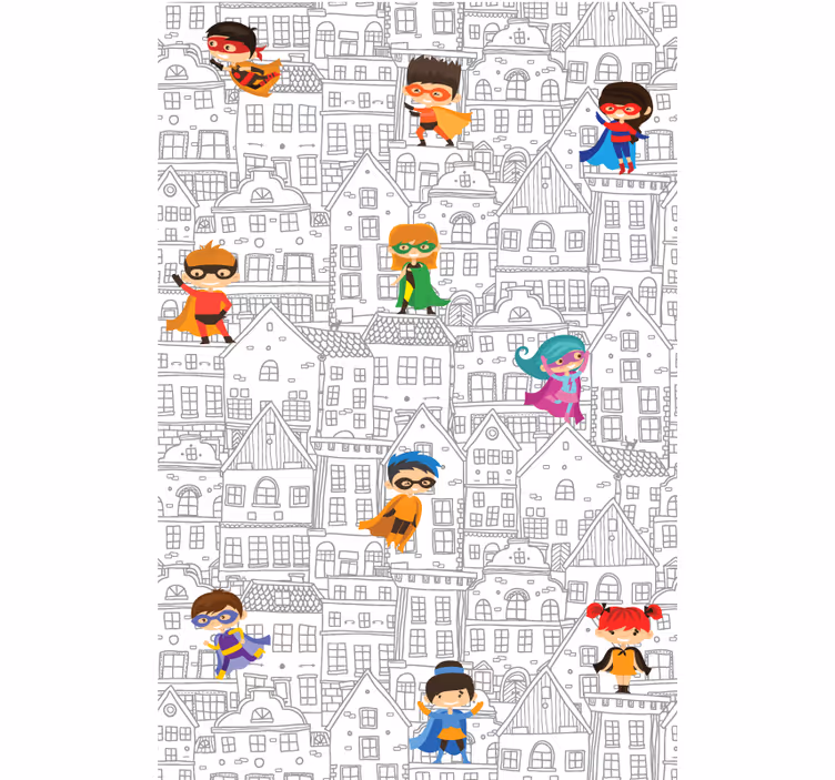υπερήρωες στην πόλη superhero blind - TenStickers