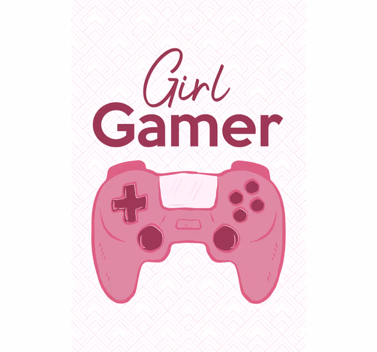 κορίτσι gamer geek ροζ τυφλό - TenStickers