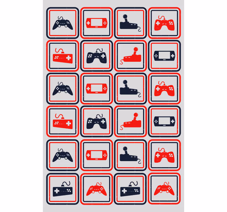 ρετρό γκρι ελεγκτές geek roller blind - TenStickers