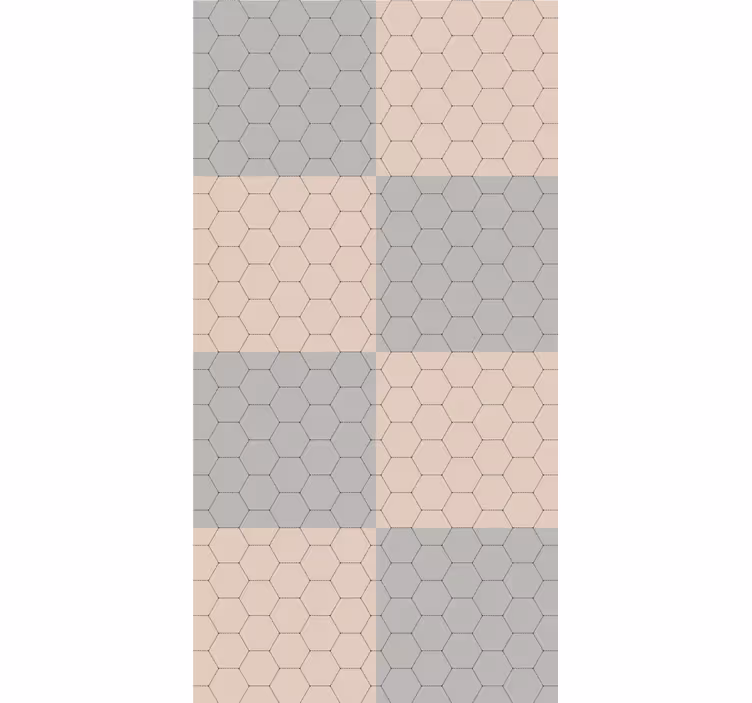 Kομψό ρολό στόρι εξάγωνο μοτίβο μπλοκ - TenStickers