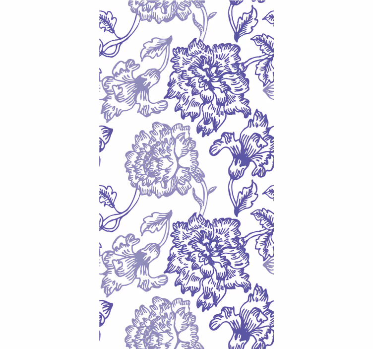 Pολό στόρι με λουλούδια και φυτά κομψό floral θέμα - TenStickers
