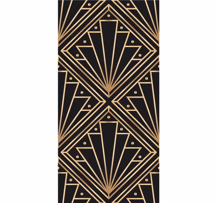 "art deco" χρυσά σχήματα κομψά στόρια - TenStickers
