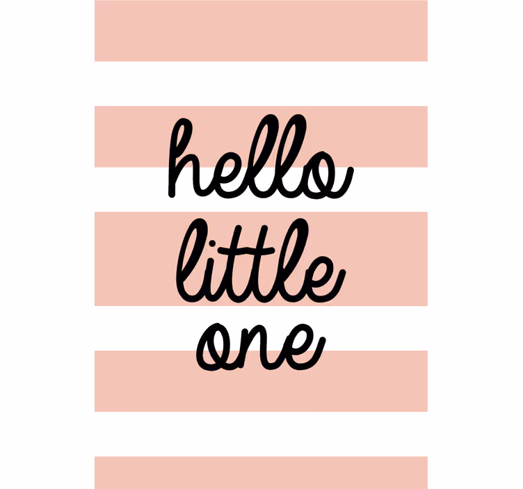 Pολό στόρι με κείμενο hello little one - TenStickers