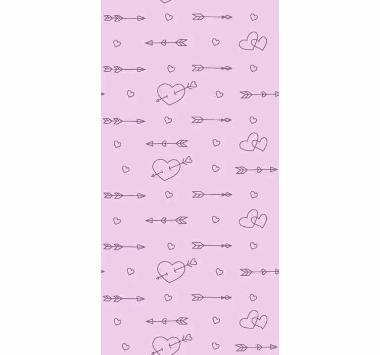 Pομαντικό ρολό κουρτίνας καρδιές και βέλη - TenStickers