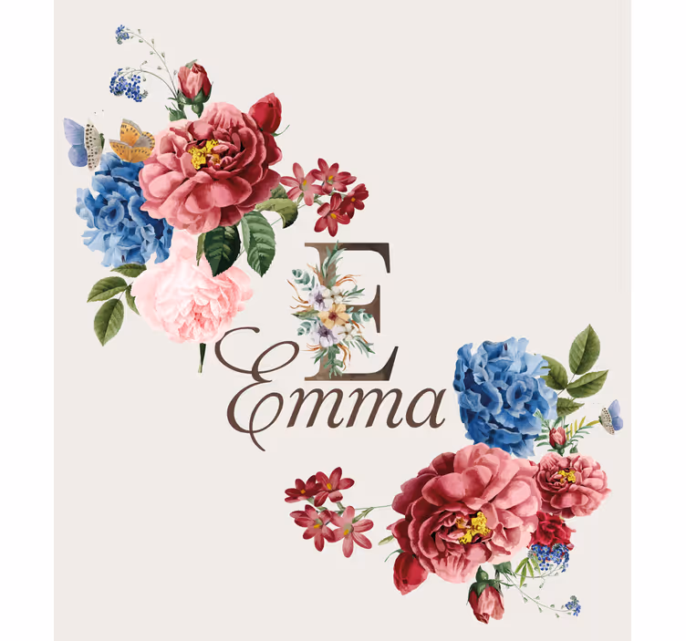Eξατομικευμένο ρολό κουρτίνας floral αρχικό - TenStickers