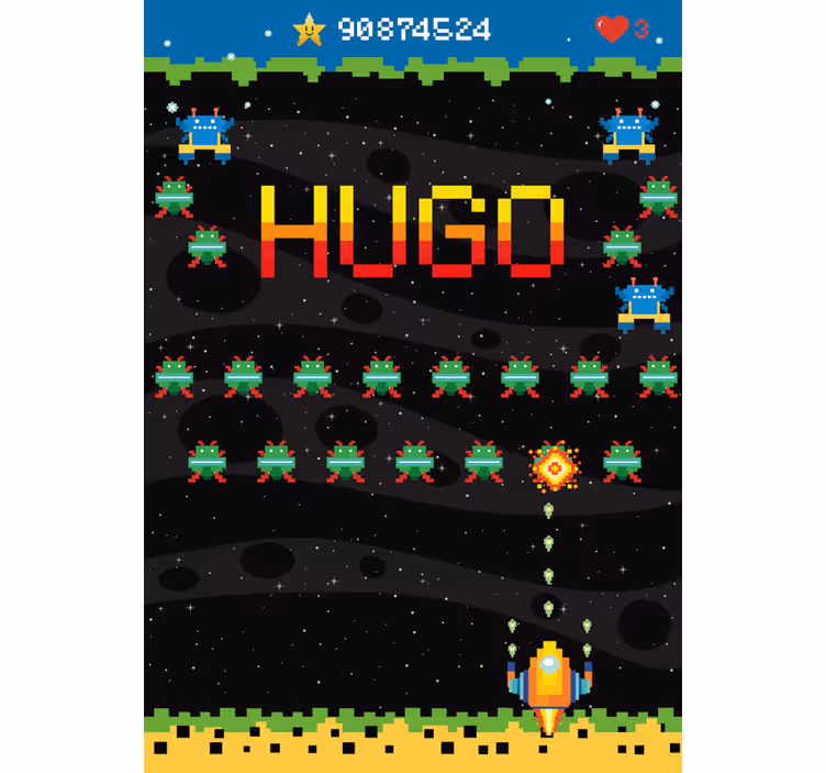 Pολό στόρι για φορητό υπολογιστή Οθόνη arcade 8 bit - TenStickers