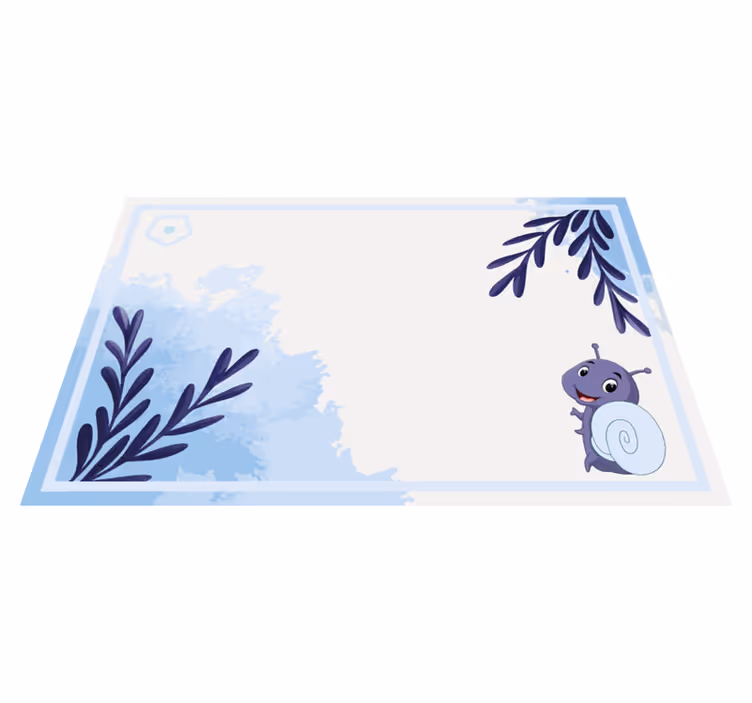 Σουπλά με Χαρακτήρα Σαλιγκαριού και Φύλλα - TenStickers