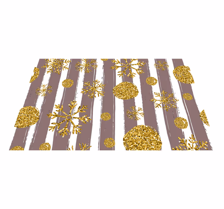 Χριστουγεννιάτικο σουπλά με Χρυσές Χιονονιφάδες - TenStickers