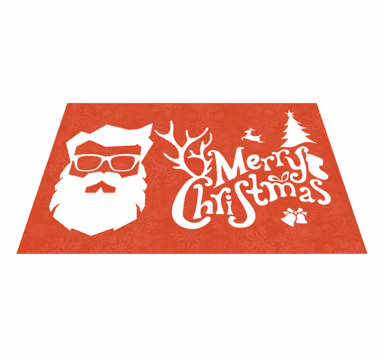 Χριστουγεννιάτικο σουπλά Άγιος Βασίλης με Γυαλιά - TenStickers