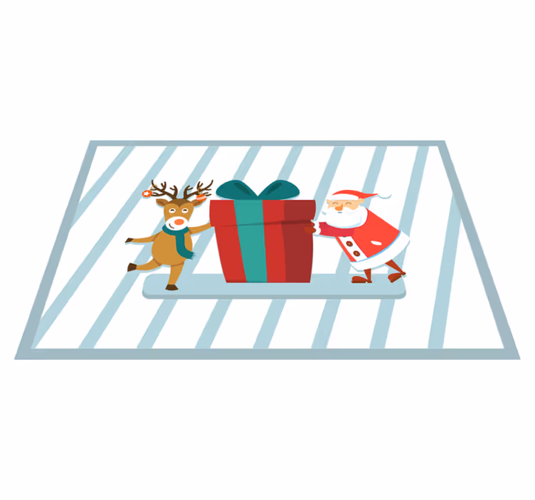 χριστουγεννιάτικα σουπλά chibi santa και ταράνδων - TenStickers