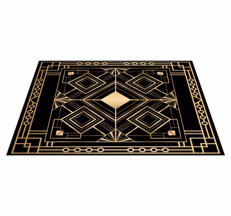 σουπλά μοντέρνας τέχνης μαύρα και χρυσά deco - TenStickers