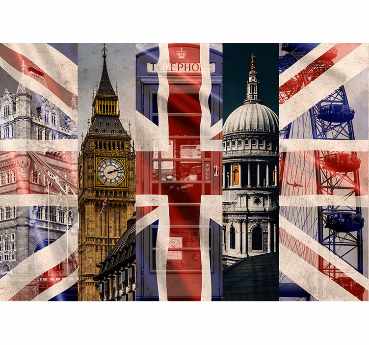 τοιχογραφία του union jack london - TenStickers