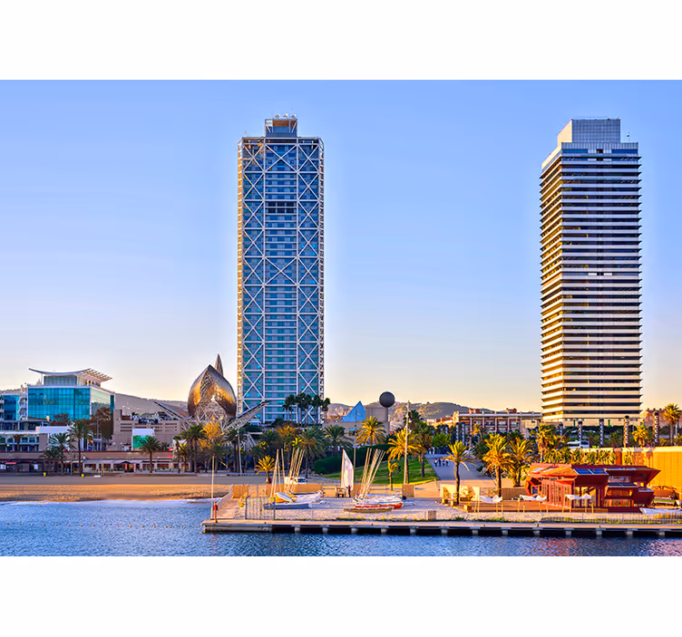 τοιχογραφία της πόλης puerto olímpico barcelona - TenStickers