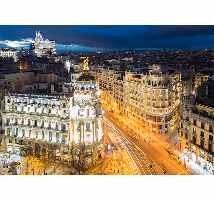 τοιχογραφία της πόλης madrid gran vía - TenStickers