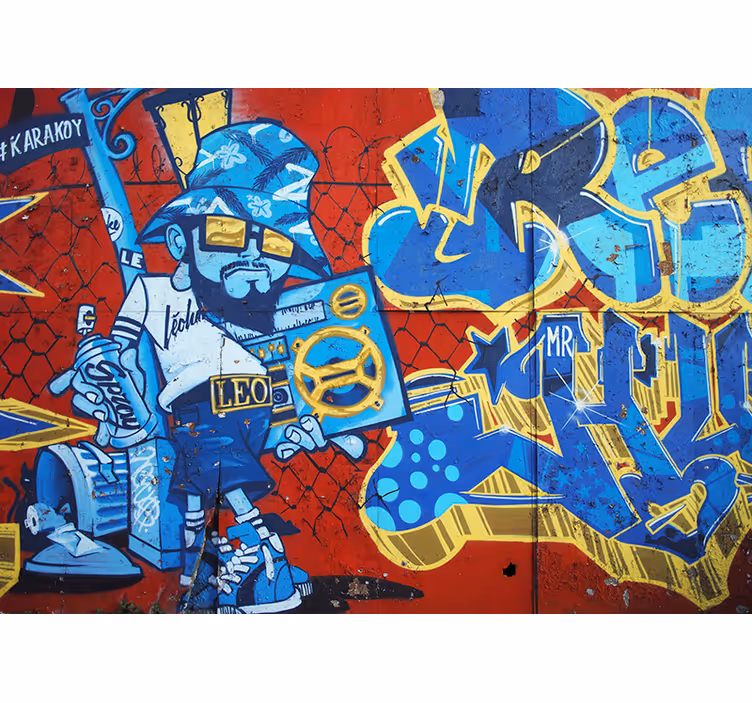 δροσερή τοιχογραφία αστικής τέχνης grafitti - TenStickers