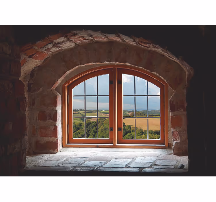 παράθυρο με θέα στον ουρανό τρισδιάστατη τοιχογραφία - TenStickers