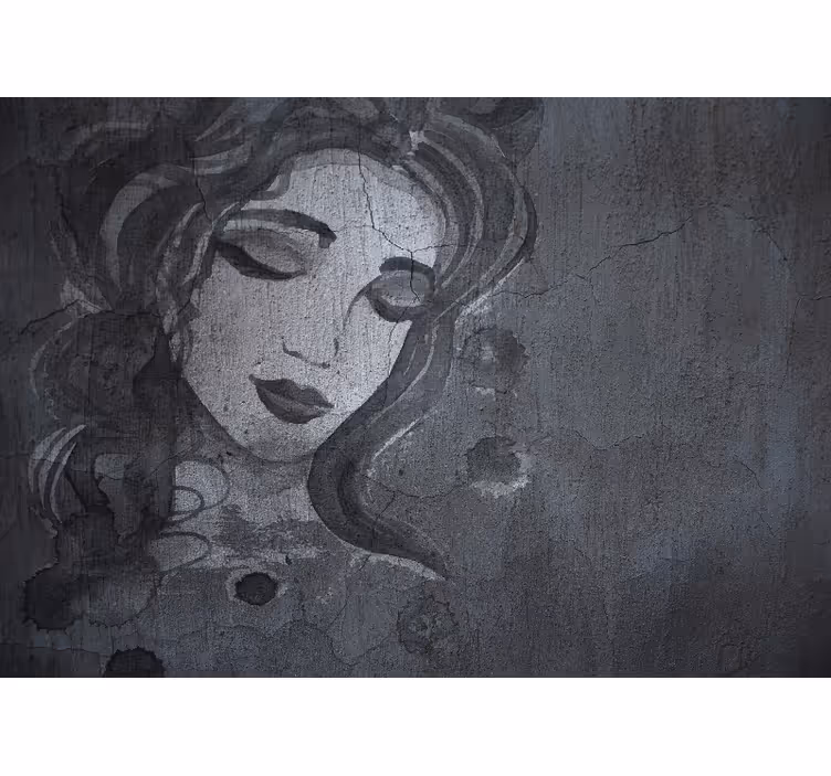 ασπρόμαυρες πινελιές τοιχογραφίες - TenStickers