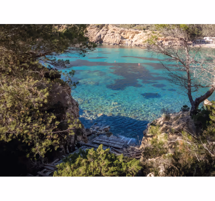 Φωτοταπετσαρία φύσης Καθαρή παράκτια σκηνή - TenStickers