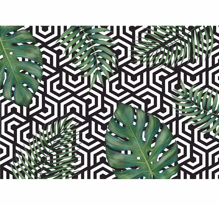 Monstera αφήνει μοντέρνα τοιχογραφία - TenStickers