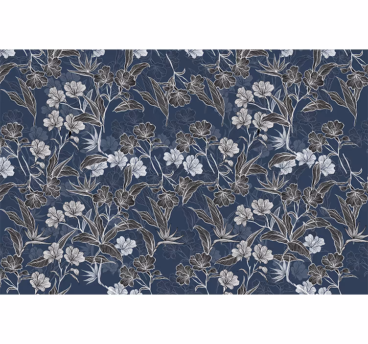 Φωτοταπετσαρία με λουλούδια κομψό floral pattern - TenStickers