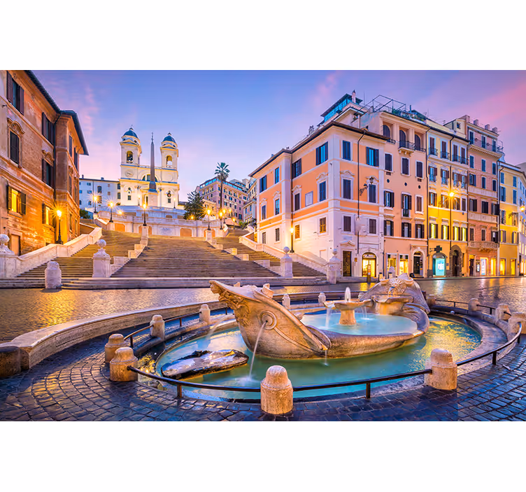 Τοιχογραφία piazza di spagna στη Ρώμη - TenStickers