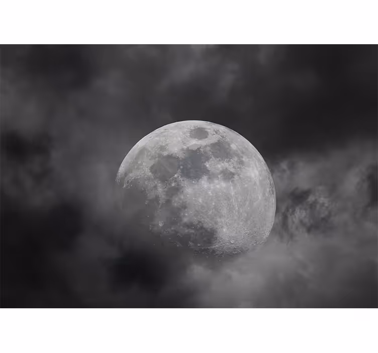 Φωτοταπετσαρία διαστήματος Λαμπερή Σιλουέτα Φεγγαριού - TenStickers
