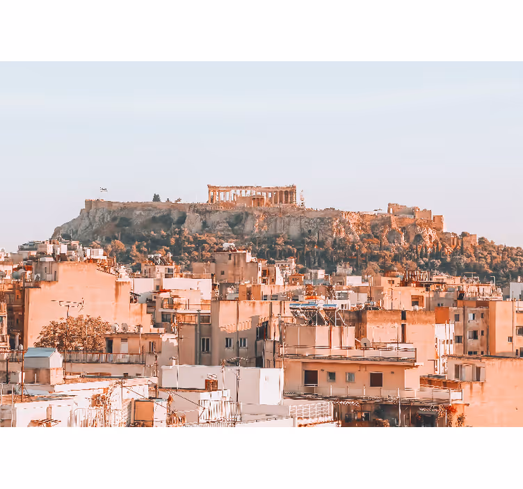 άποψη τοιχογραφιών γάμου Αθήνας-Ακρόπολης - TenStickers