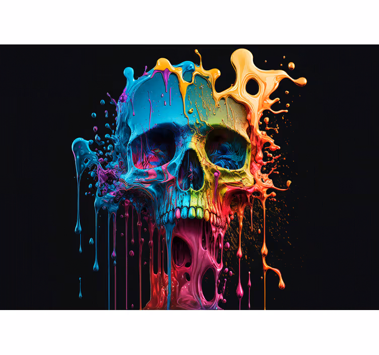 Deaths head art τοιχογραφία τοίχου - TenStickers