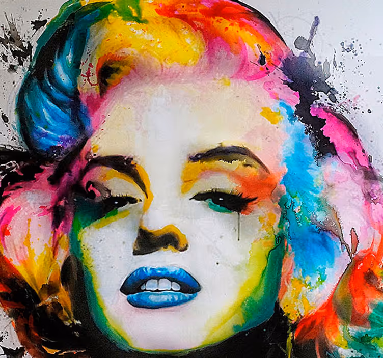 πολύχρωμη τοιχογραφία αστικής τέχνης marilyn monroe - TenStickers