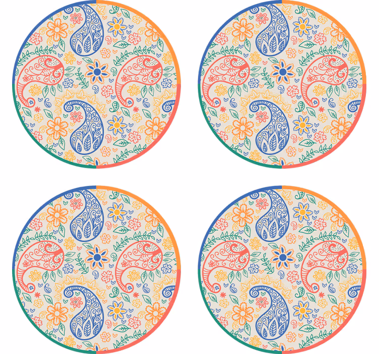 πολύχρωμο ρόφημα paisley - TenStickers