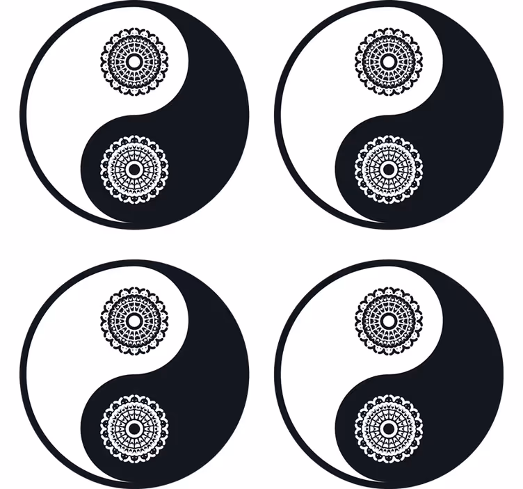 Ying yang paisley κόστερ - TenStickers