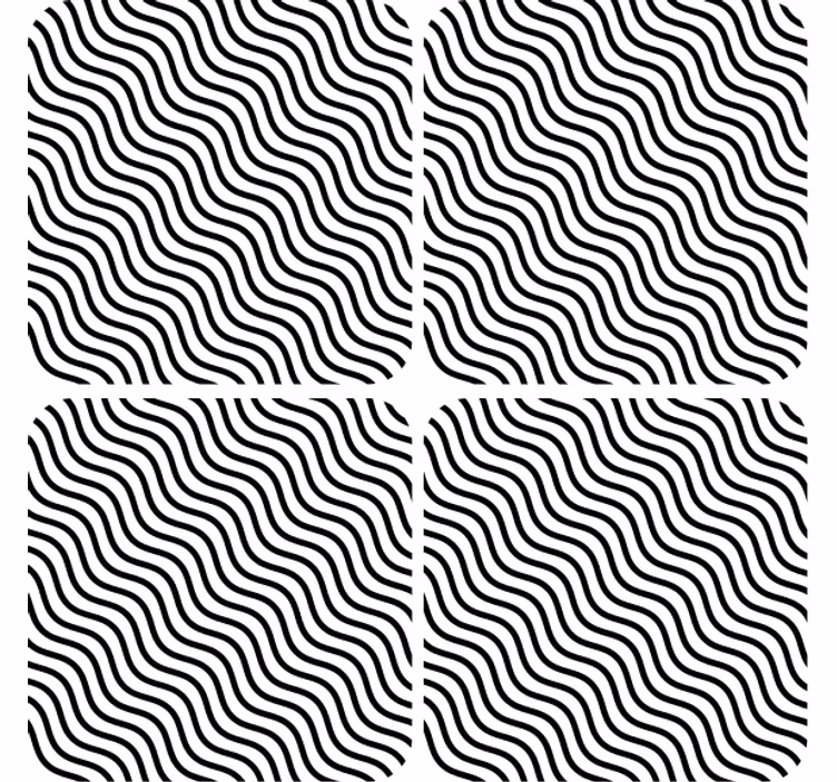 Σουβέρ με κυματιστό μαύρο σχέδιο - TenStickers