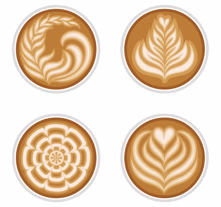 Cofee art μοντέρνα σουβέρ - TenStickers